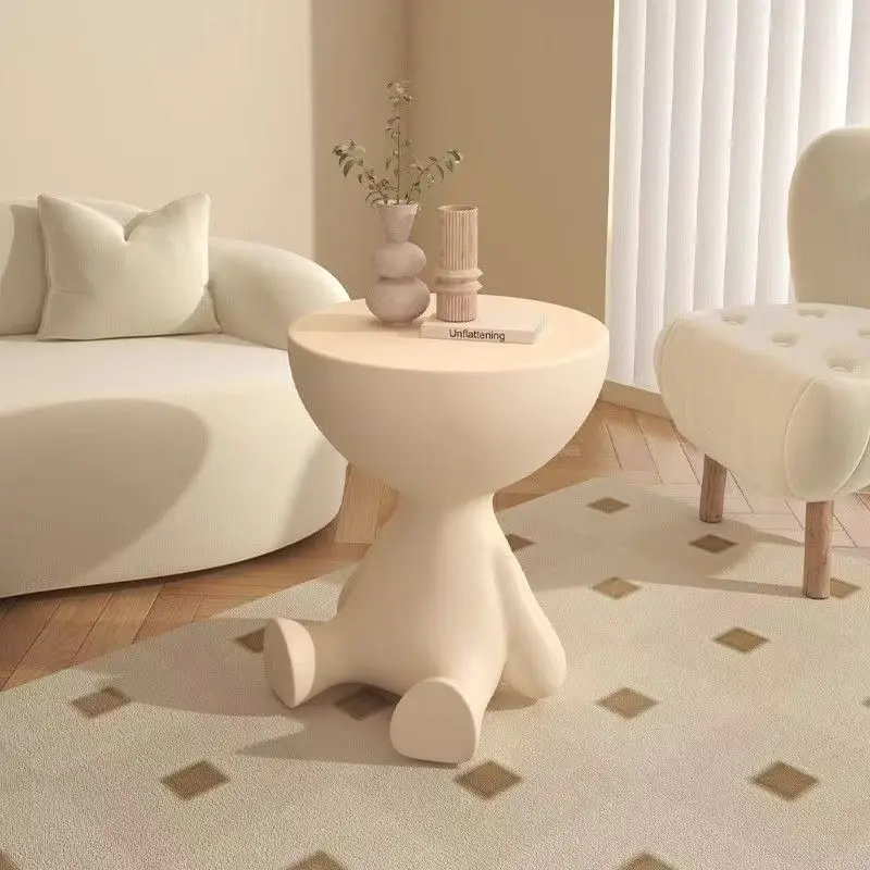 Creative Side End Table Flat Head Bedside Table Household Sofa Side Rack Bedroom Balcony Movable Mini Table Small Apartment Tea