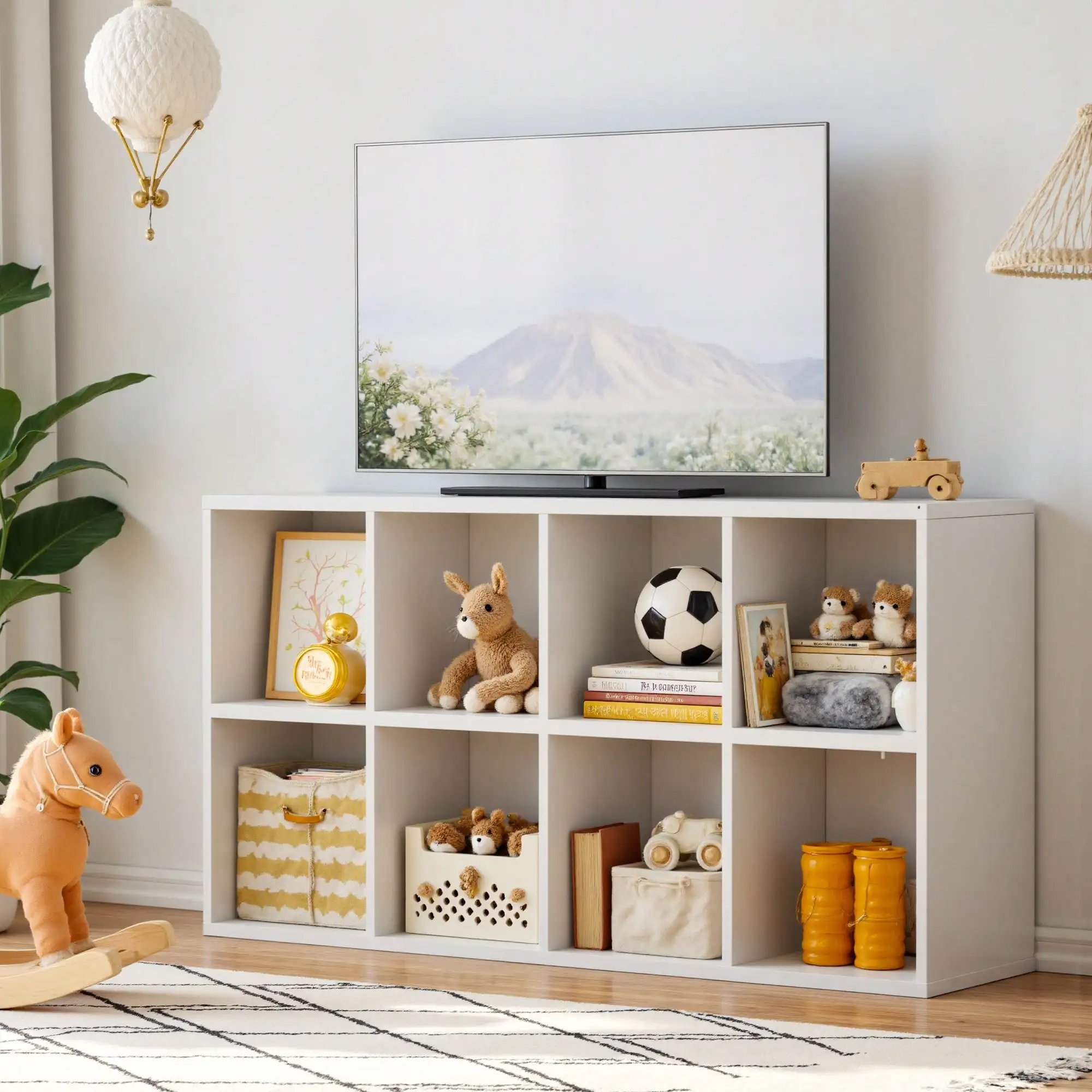 

Cube Bookcases, 2-Tier Freestanding Bookshelf With Adjustable Shelves