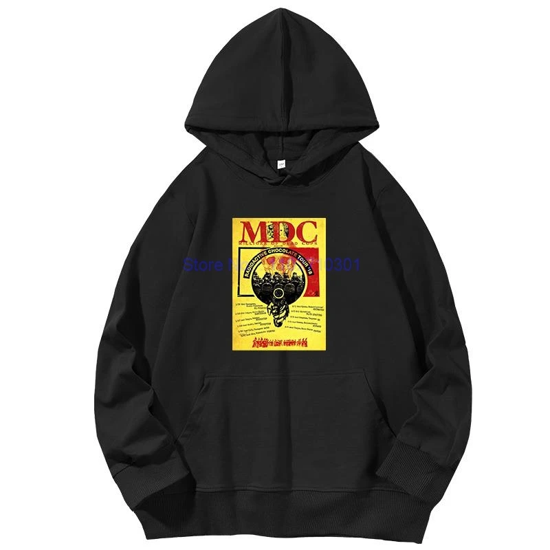 MDC Millions Of Dead Cops Punk Rock Dead Kennedys Hardcore Graphic Hooded Sweatshirts Cotton Hooded Shirt Essentials Hoodie