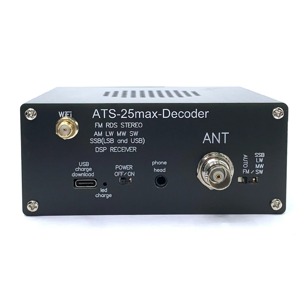 SI4732 ATS-25 Max-Decoder Radio Receiver Version 4.16 All Full Bands Receiver Adds Adds CW RTty Decoding Function WiFi Function