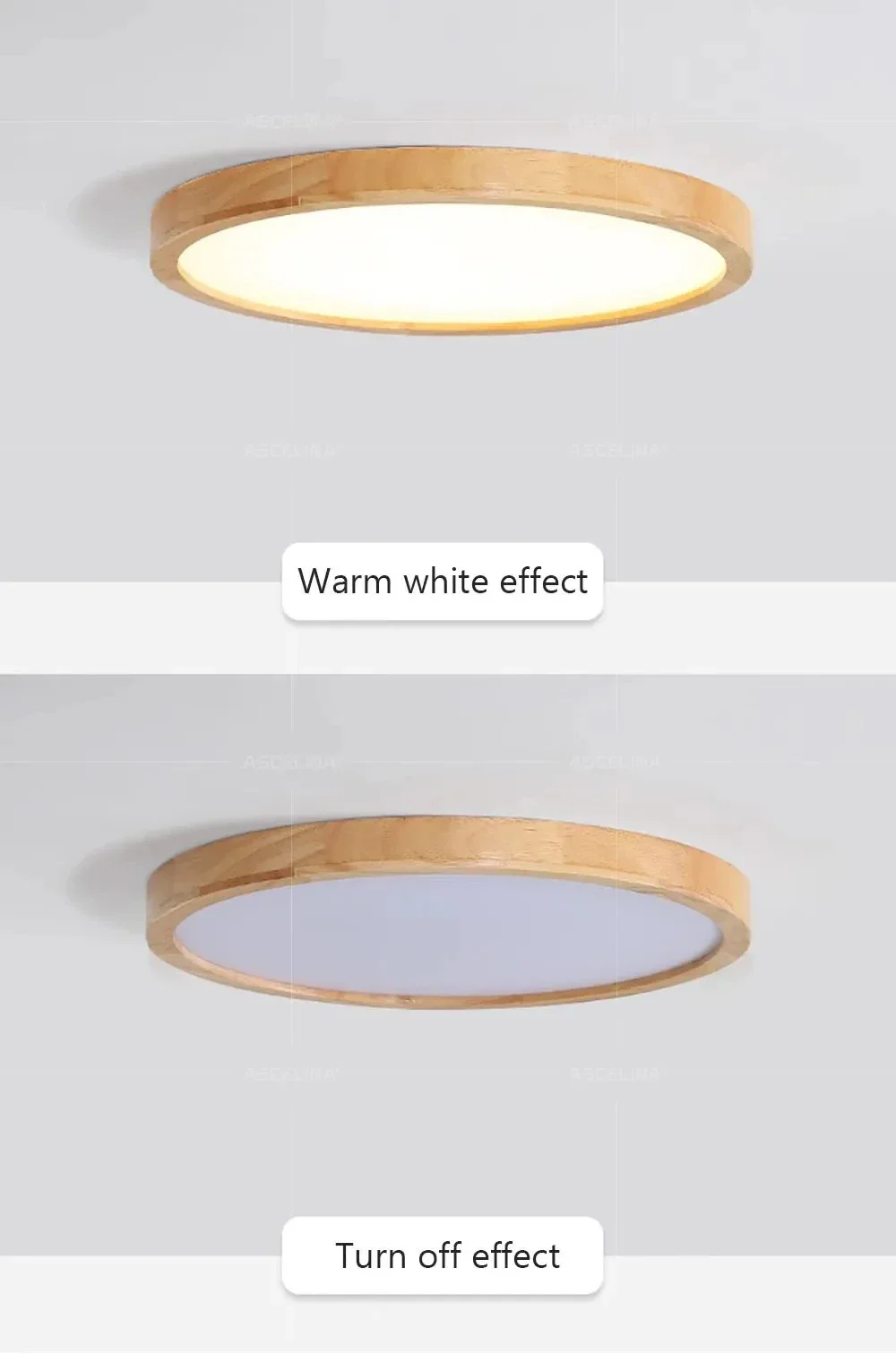 Nordic Ultra-thin LED Wooden Ceiling Lights for Living Room Bedroom Ceiling lamp Wood Fixture Lamp Modern Acrylic Lampshade