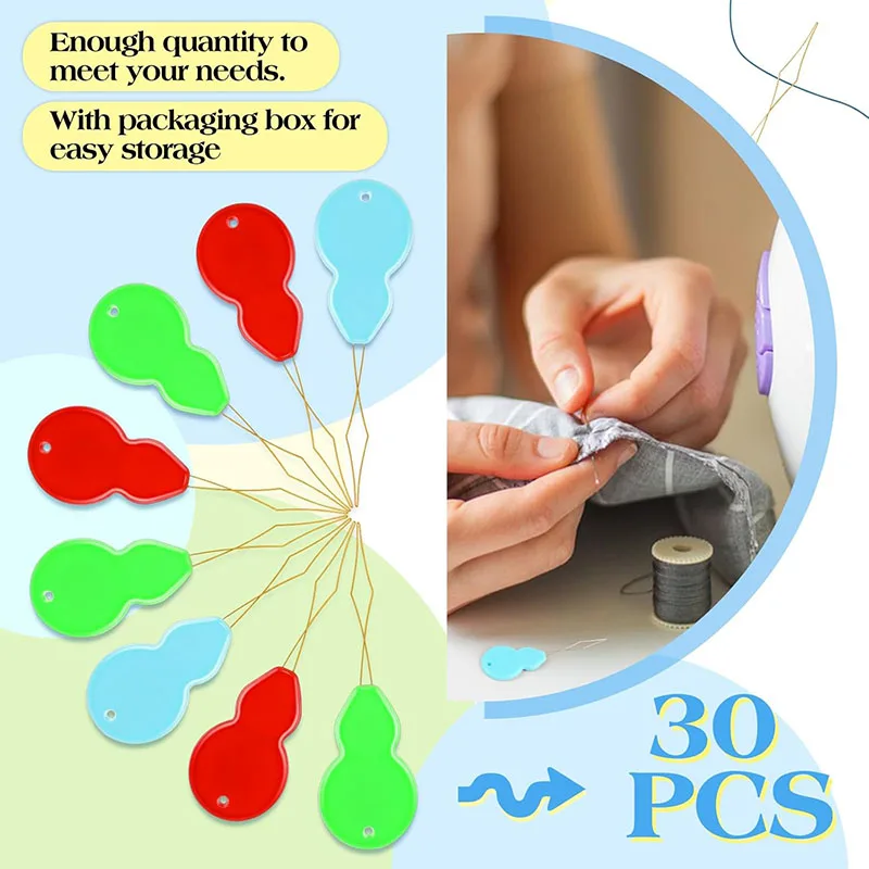 10/50 قطعة إبرة سهلة جهاز التلقائي موضوع الإبر أدوات خياطة عراف المسنين الهادي ماكينة خياطة اليدوية DIY بها بنفسك لوازم