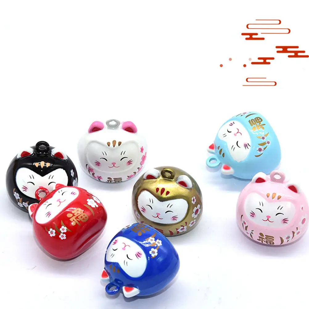 Clochettes pour chat, pendentifs porte-bonheur, ornements de fortune, animaux de dessin animé, symboles d'augure