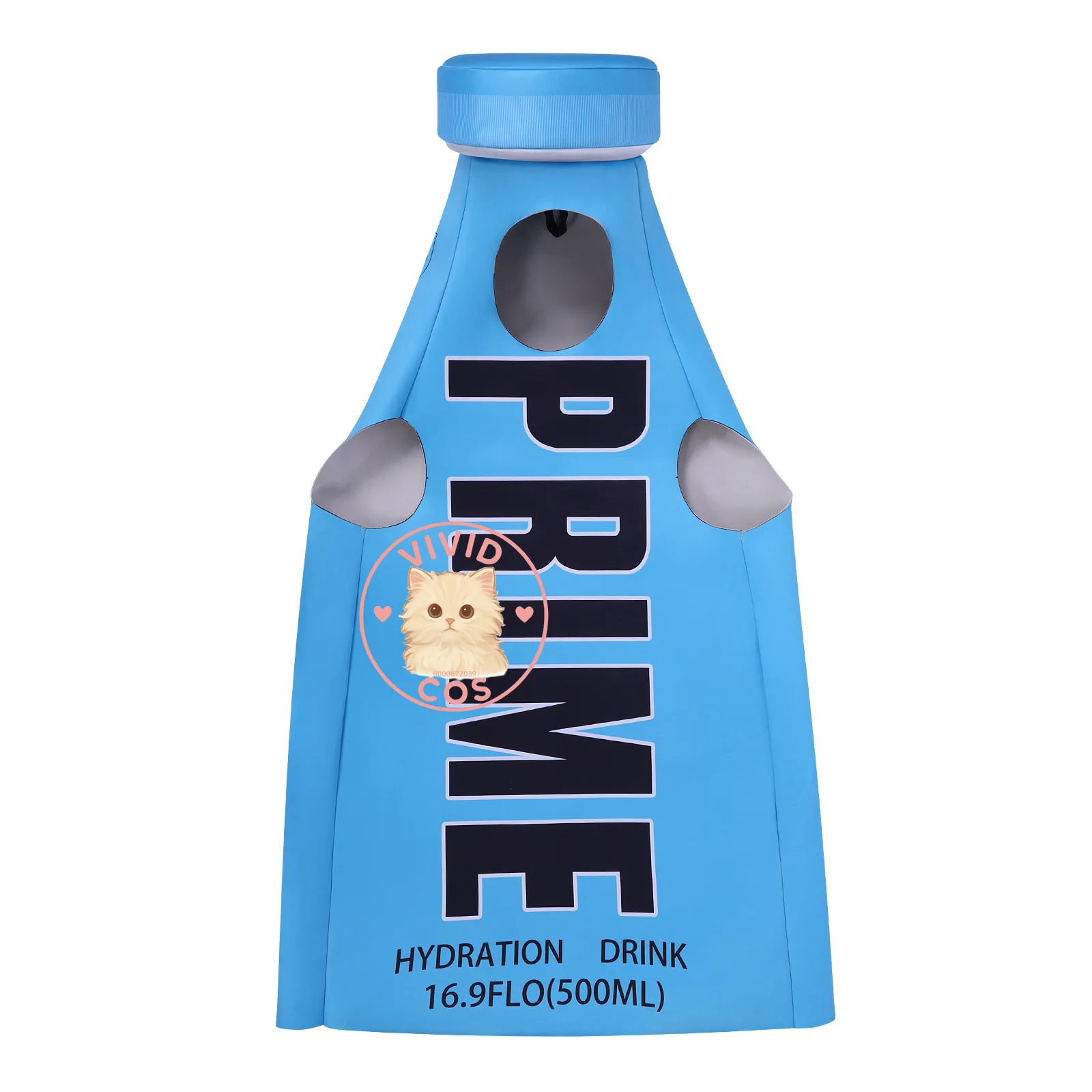 Divertido broma actuación fiesta de Halloween espectáculo mono botella de bebida disfraz Cosplay peculiar conjunto de ropa azul traje de juego de rol