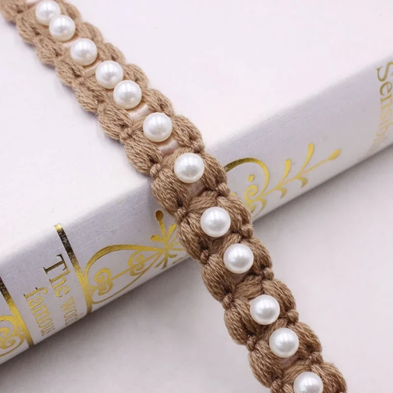 1 Yard Perlenbesetztes Spitzenband mit Fransen, bestickter Stoff, handgefertigt, für Kostüme, Röcke, Nähzubehör, Material, Accessoires, DIY – Detail 4