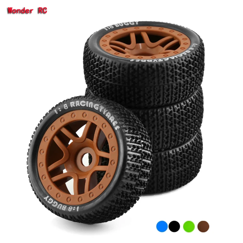 

4pcs 110mm Off-Road Buggy Wheels Tire 17mm Hex for Traxxas ARRMA Typhon Talion Redcat Team HSP Kyosho HPI VRX Losi 1/8 RC Car