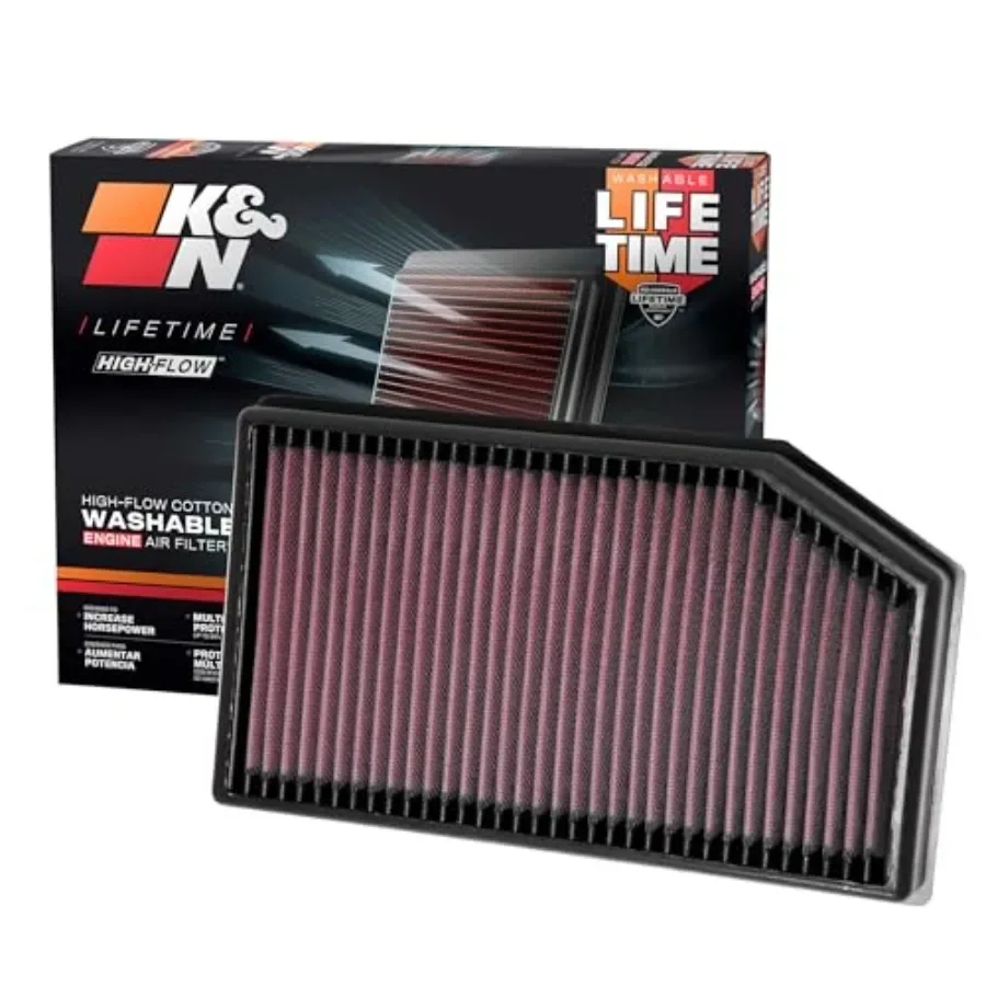 

HighFlow Original Lifetime Engine Air Filter for 20182025 JEEP Gladiator Wrangler Wrangler JL Models: Enhances Engine Performan
