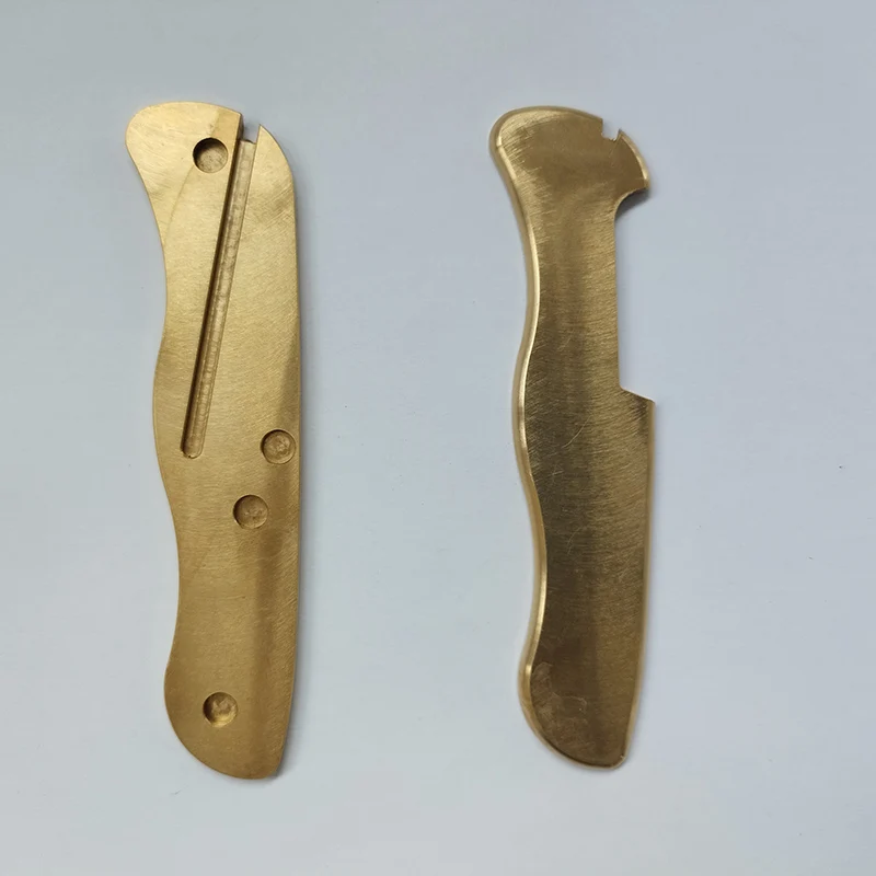 Imagem -02 - Latão Material Knife Grip Handle Handle Scales para Victorinox Swiss Army Facas Mw4de Soldado Rescue Tool Centurion Parts Par 111 mm