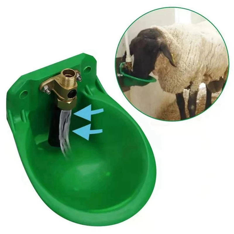 2X Automatic Durable Sheep Drinker Cup Catter Goat Drinking Bowl Horse Water Feeder Tool Farm Animal Cow Plastic Using