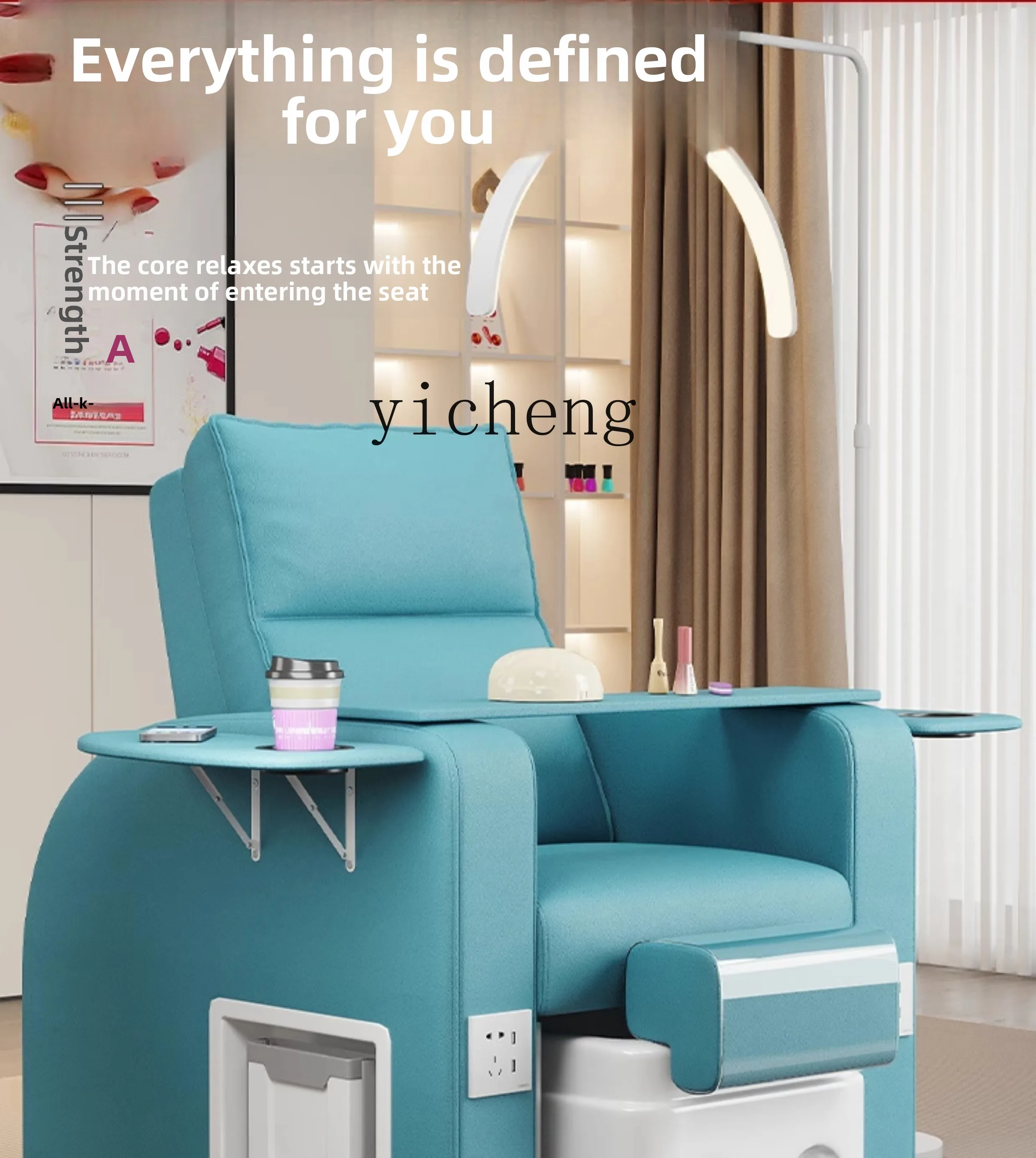 

LX Multifunctional Electric Nail Salon Chair Eyelashes Foot Wash Chair