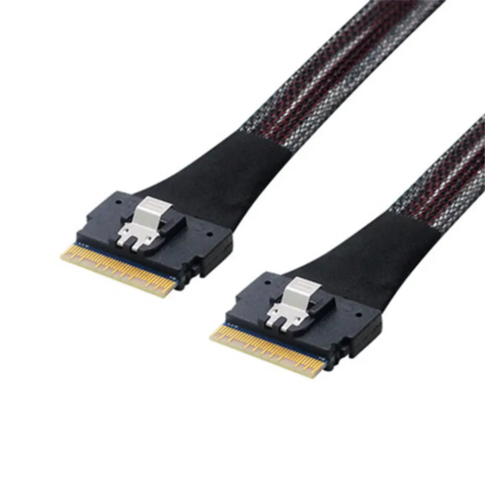 SFF-8654 74Pin Slim SAS to PCI-E Slimline SAS 4.0 SFF-8654 8i 74pin Host Cable