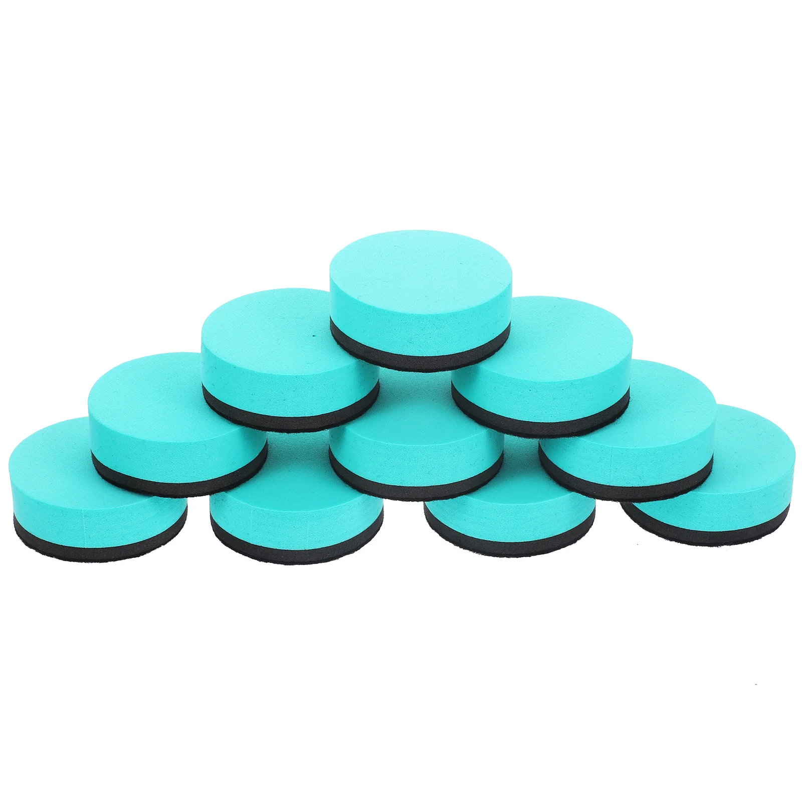 30 Pcs Whiteboard Eraser Magnetic Eva Felt Cloth Color Round Small 1 Set/30pcs (green) Erasers Blackboard Office Child