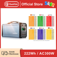 FF Flashfish G300 300W Solar Generator 222Wh Portable Power Station 60000mAh Rechargeable Lithium Battery Bank for Solar Panel