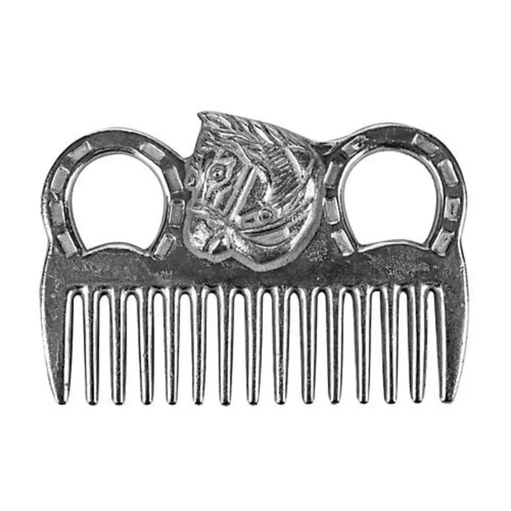 

Durable Horse Grooming Comb Portable Aluminium Metal Horse Comb Lightweight Pocket-sized Curry Comb Scrubber Removing Supplies