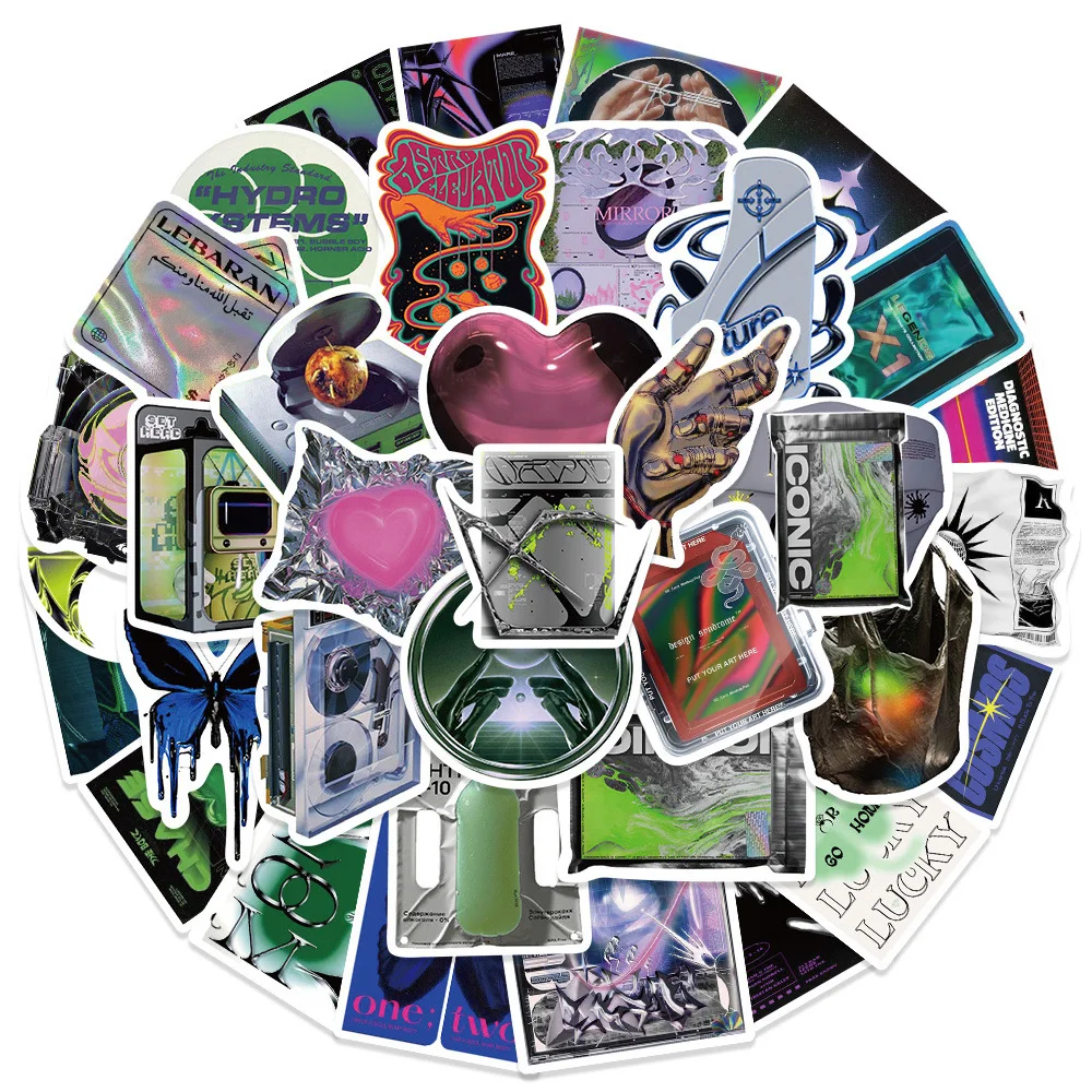 10/20/40pcs Retro Acido Arte Estetica Adesivi Cartoon Modello Creativo Adesivo FAI DA TE Skateboard Notebook Telefono Cool Decalcomanie Pack