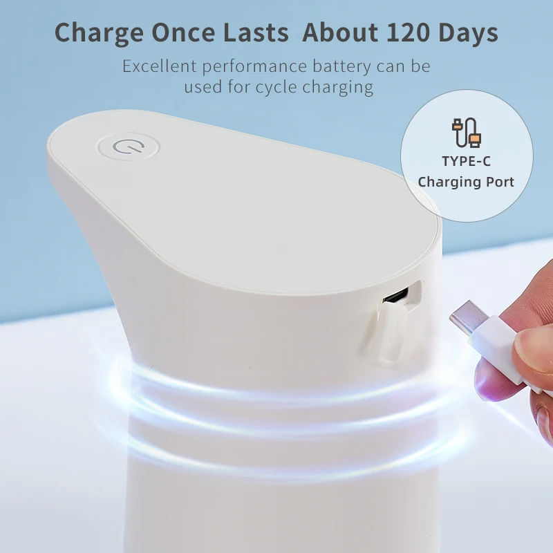 New Wall Mounted Automatic Soap Dispenser Foam Smart Hand Washing Machine 400ml Liquid Rechargeable Bathroom Induction Sensor