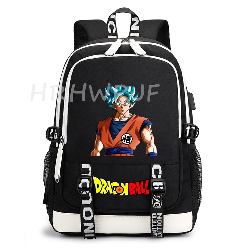 

Рюкзак Dragon Ball с функцией зарядки для учащихся средних и старших классов. Школьные сумки. Повседневные и модные рюкзаки.