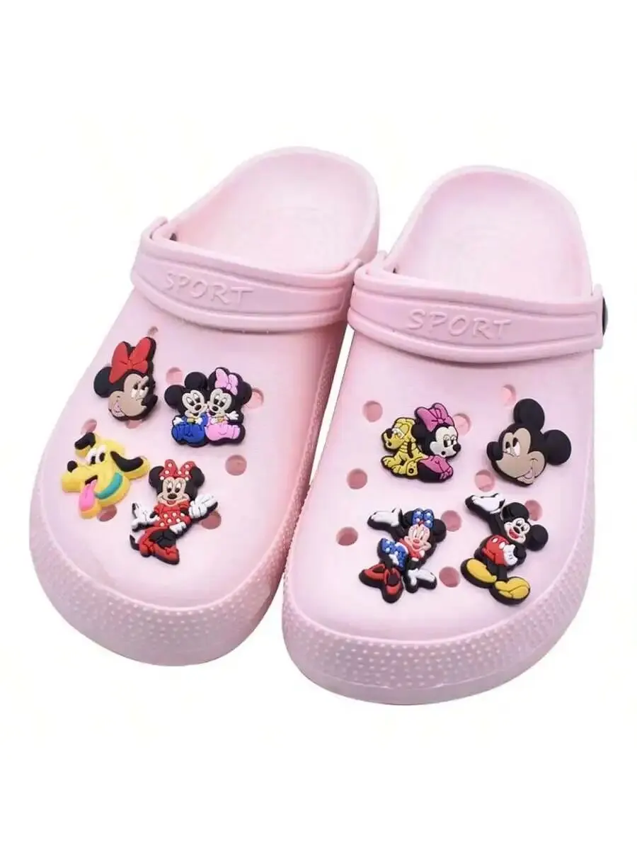 19pcs The Mouse Family Shoe Decorations Shoe Accessories Charms For Clogs Bogg Bag Bubble Slides Sandals