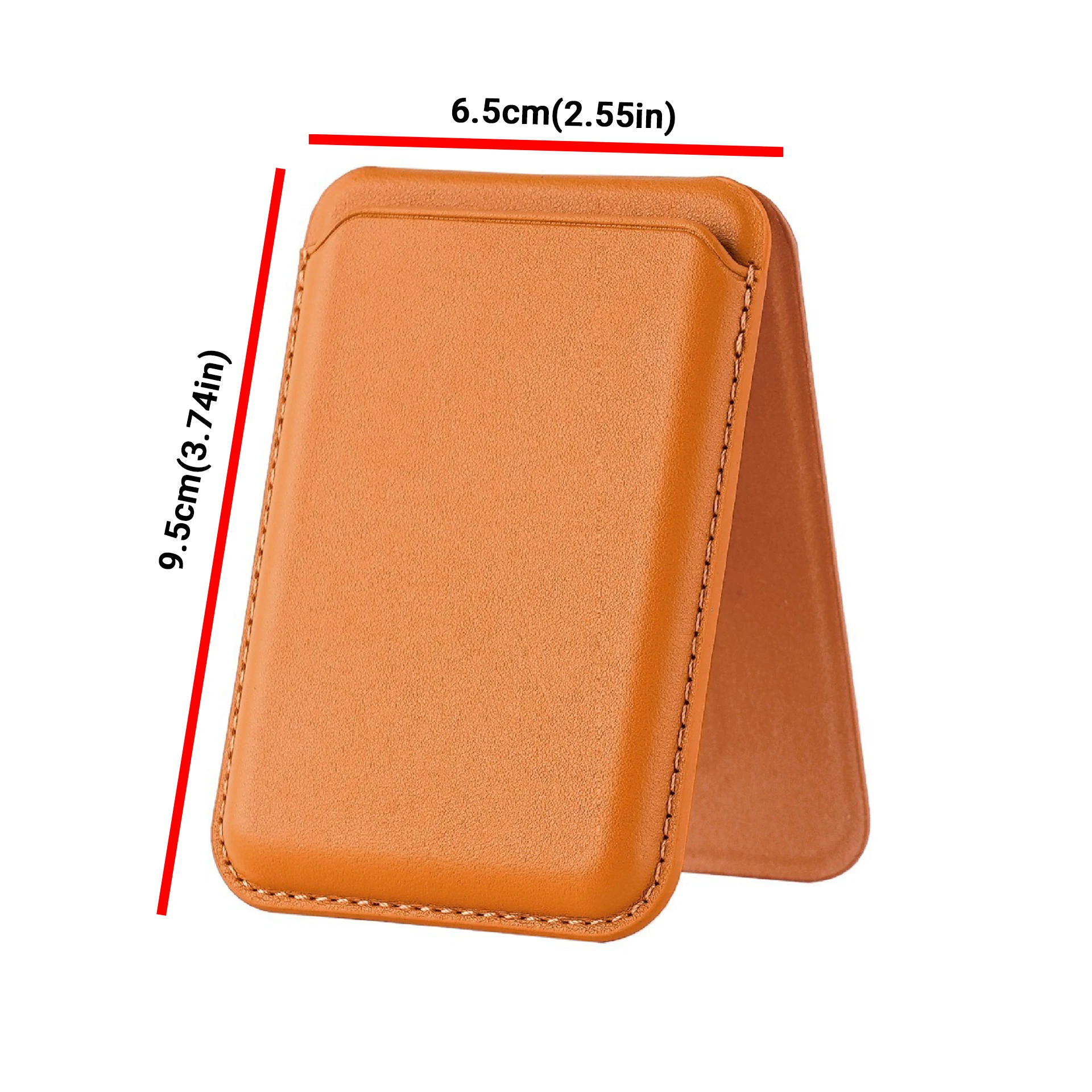 Magnetischer Kartenhalter aus Leder PU-Kartenhülle Ausweishalter Handy-Rückseiten-Aufkleber-Tasche für Magsafe iPhone 17 Kartenhalterhülle – Detail 13