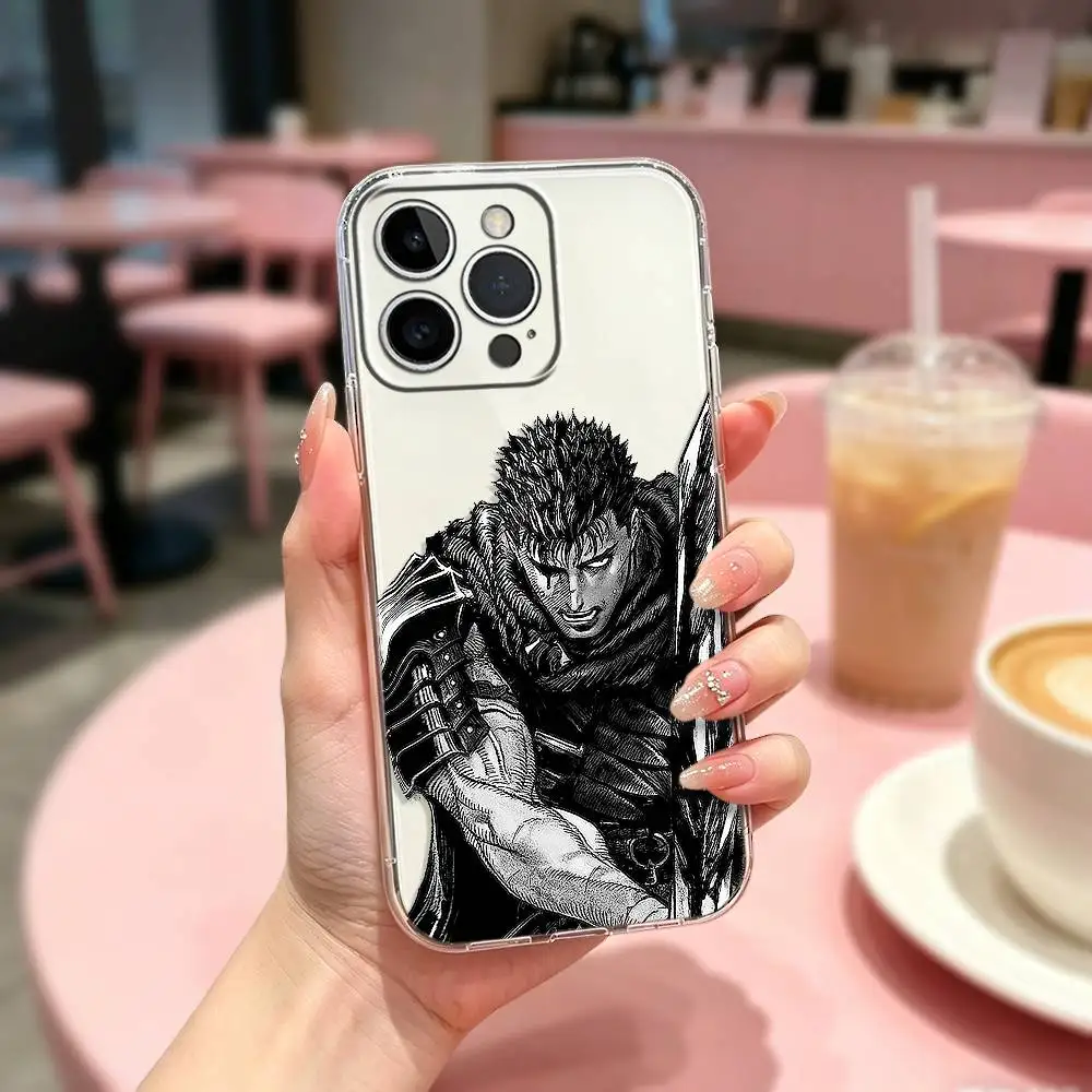 B-Berserk Classic Phone Case For iPhone17,16,15,14,13,12,11 Plus,Pro Max Soft Transparent Cover