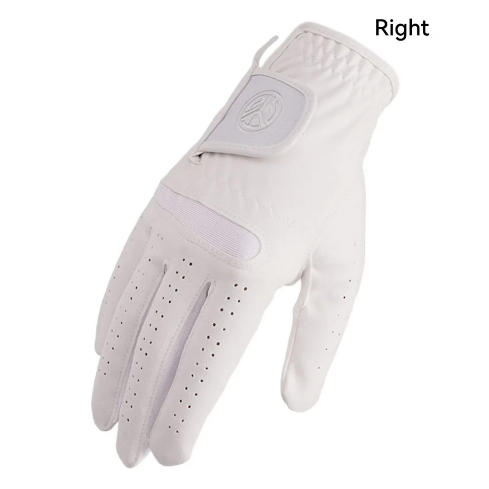 

Micro Fiber Men's Sports Golf Glove White Breathable Ultra-fiber Cloth Golfing Glove Single Left Hand Slip-Resistant Golf Gloves