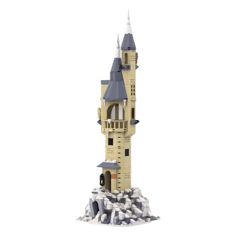 Bricklink MOC Creative Magic Movie Hogwartsed Castle Owlery Tower And Lovegood House Architecture Set Building Blocks Kid Toys