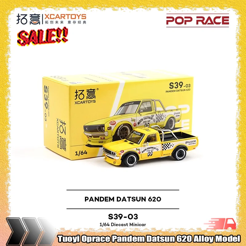 

Новинка в наличии Tuoyi 1:64 Oprace Pandem Datsun 620, миниатюрная литая модель из сплава, модель пикапа Datsun, индивидуальные игрушки, подарки для детей