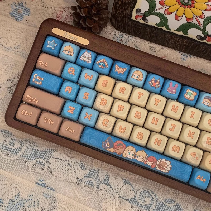 

144-наборов Zelda Keycap подходят для механической клавиатуры Xuanmao Magic Club Периферийные устройства Zelda MOA и оригинальной высоты