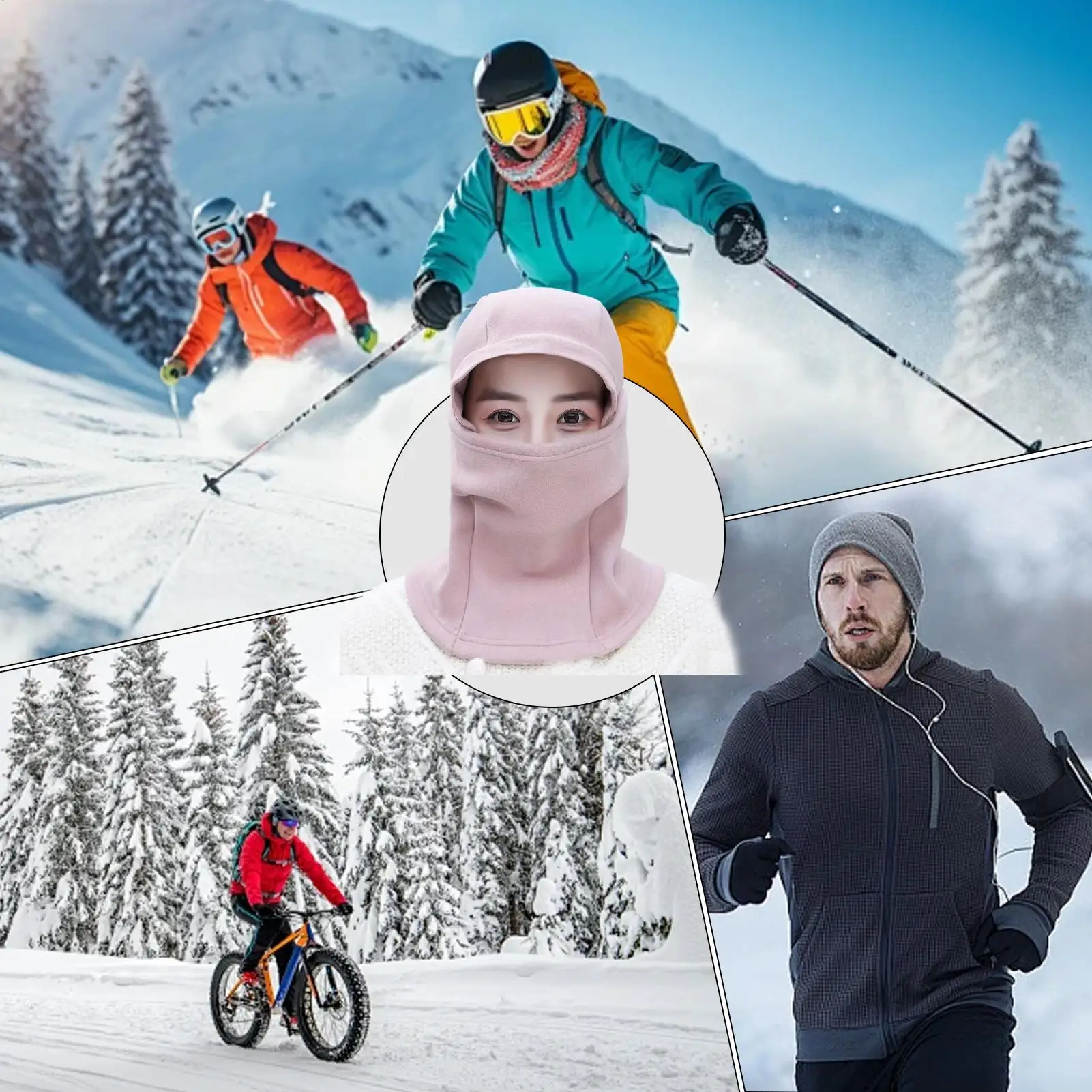 

Winter Face Cover Elastic Windproof Protection Hat Windproof Cold Weather Face Shield For Men Winter Ski Snowboard Motorcycle