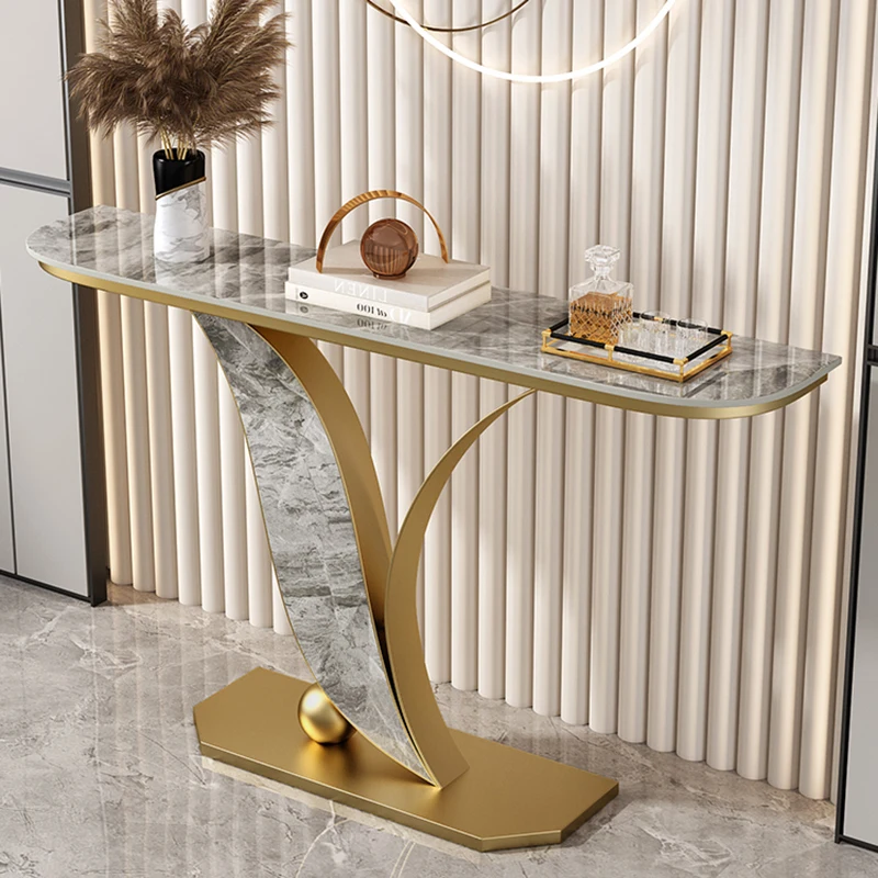 

Living Room Hallway Modern Entry Console Table Porch Home Gold Console Table Office Lobby Table Salon Vitre Furniture Decoration