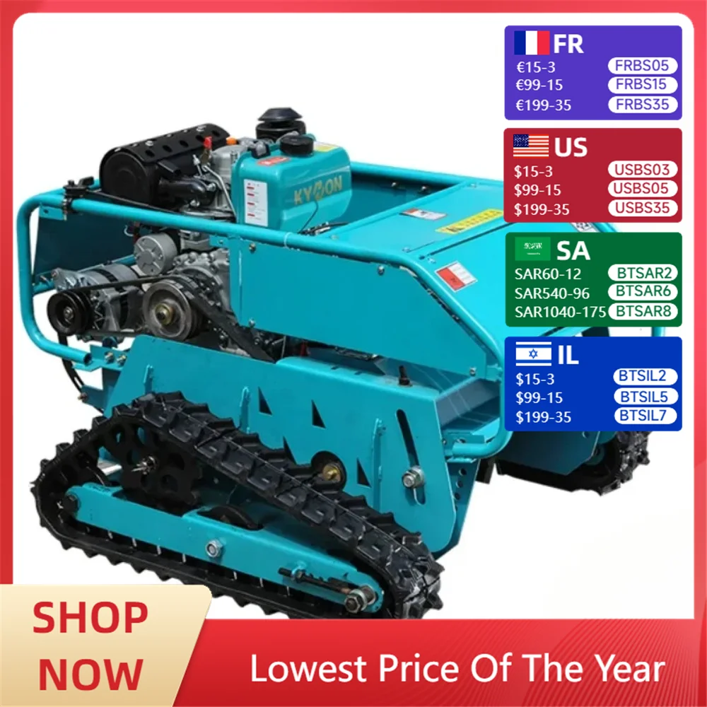 

Full-automatic self-propelled remote control lawn mower crawler gasoline for household agriculture