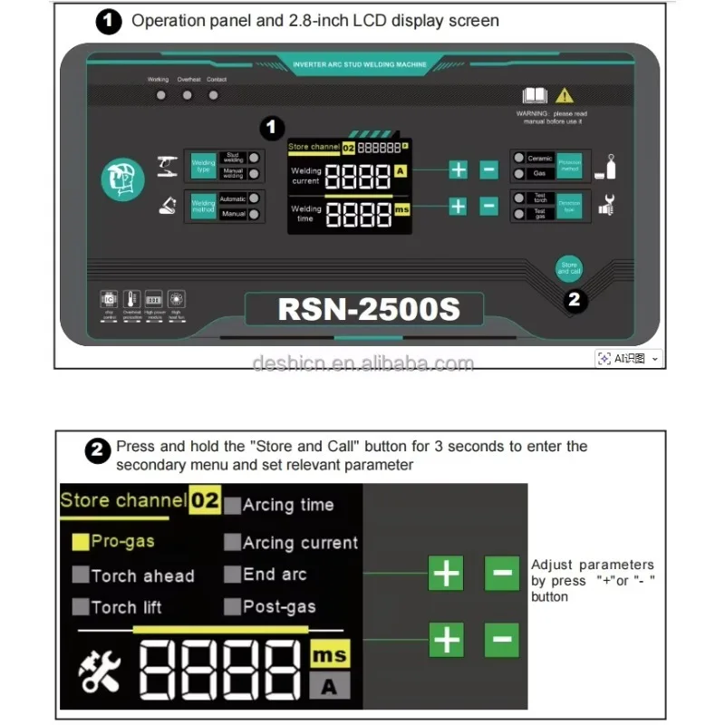 RSN 3500 M3-M32 400MM Drawn Arc Stud Welding Machine Industrial Welding Equipment