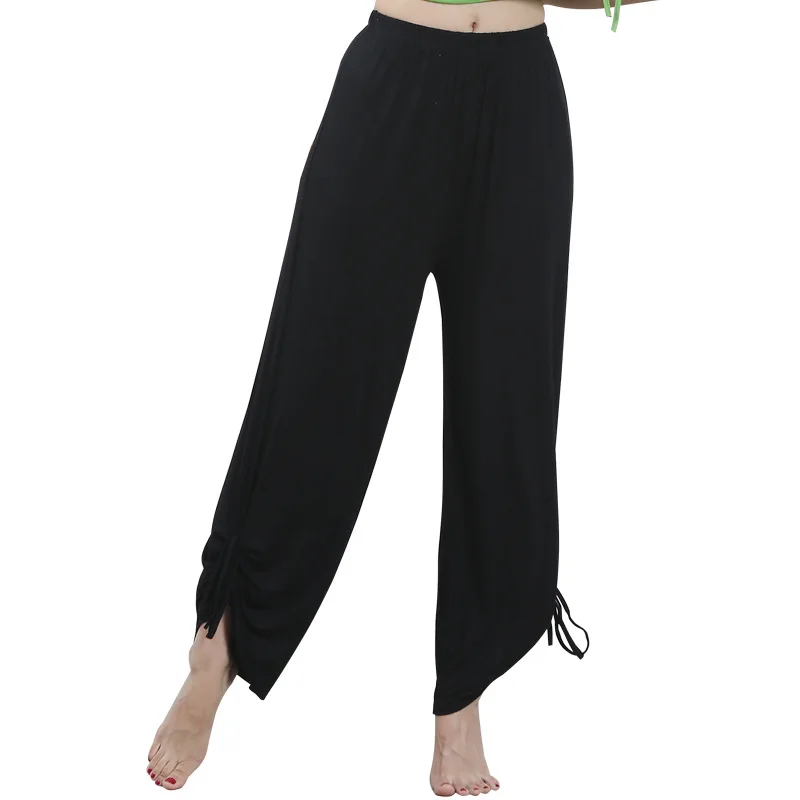 Latin Dance Loose Wide Leg Pants Women New Yoga Jogging Samba Rumba Salsa Cha Cha Dance Practice Clothes Black Latin Trousers