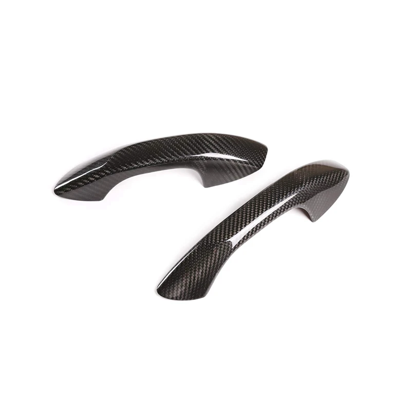 Car Exterior Door Handle Cover Trim Accessories Dry Carbon Fiber Parts For Porsche 911 2012-2018 718 2016-2019, Without Holes