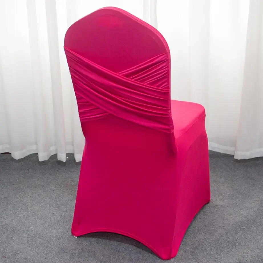 Chair Covers Wedding Decoration Spandex Universal Two Cross Swag Back Luxury Design Nice Birthday Party Hotel On Sale