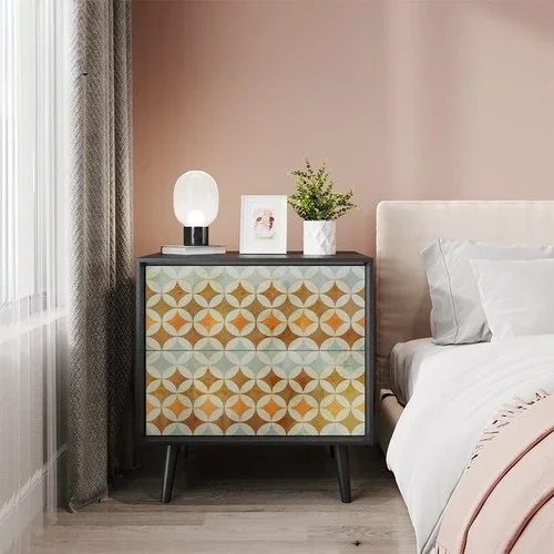 American Retro Solid Wood Locker Double Storage Small Bedside Table Simple and Light Luxury Storage Cabinet Side Table