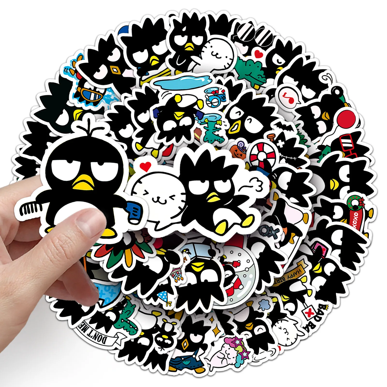 

50PCS BADBADTZ-MARU Sanrio Cartoon Stickers Cute Penguin Fun Doodle Decorative Scrapbook Diary Notebook Waterproof Decal Toys