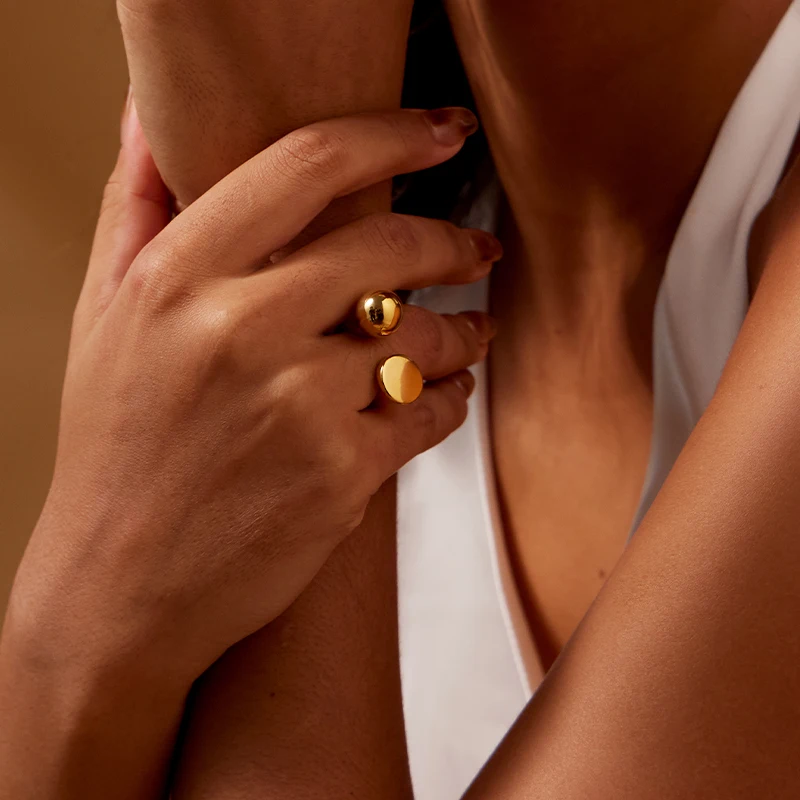 Stylish VAROLE Ball & Circle Midi Rings for Women