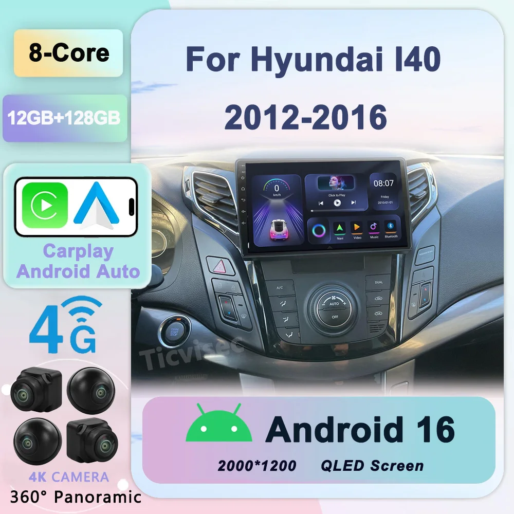 

For HYUNDAI I40 2012-2016 Car Radio Multimedia Video Player Navigation Stereo GPS Android all in one 2din 2 Din Dvd Carplay