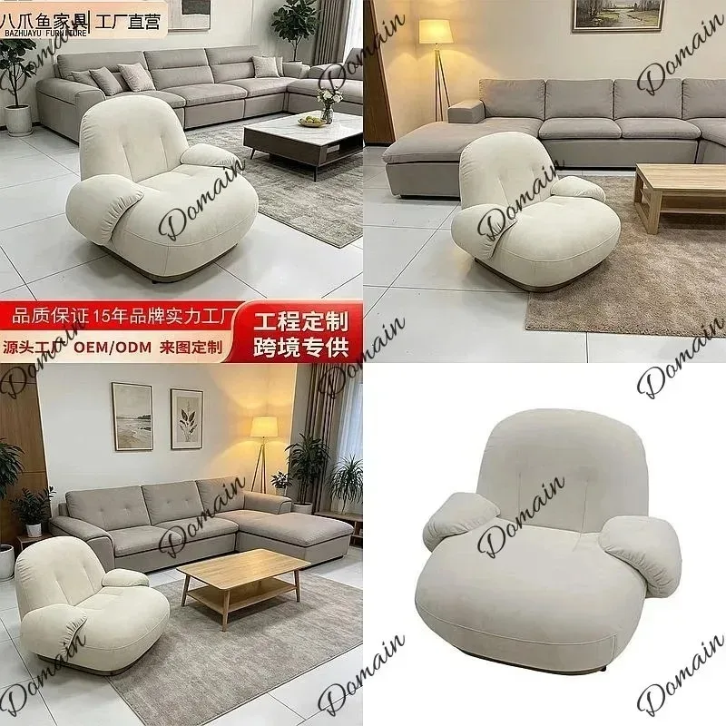 Italian Style High Back Armchair Custom Designer Single Sofa for Hotel Sales Office Leisure Chair