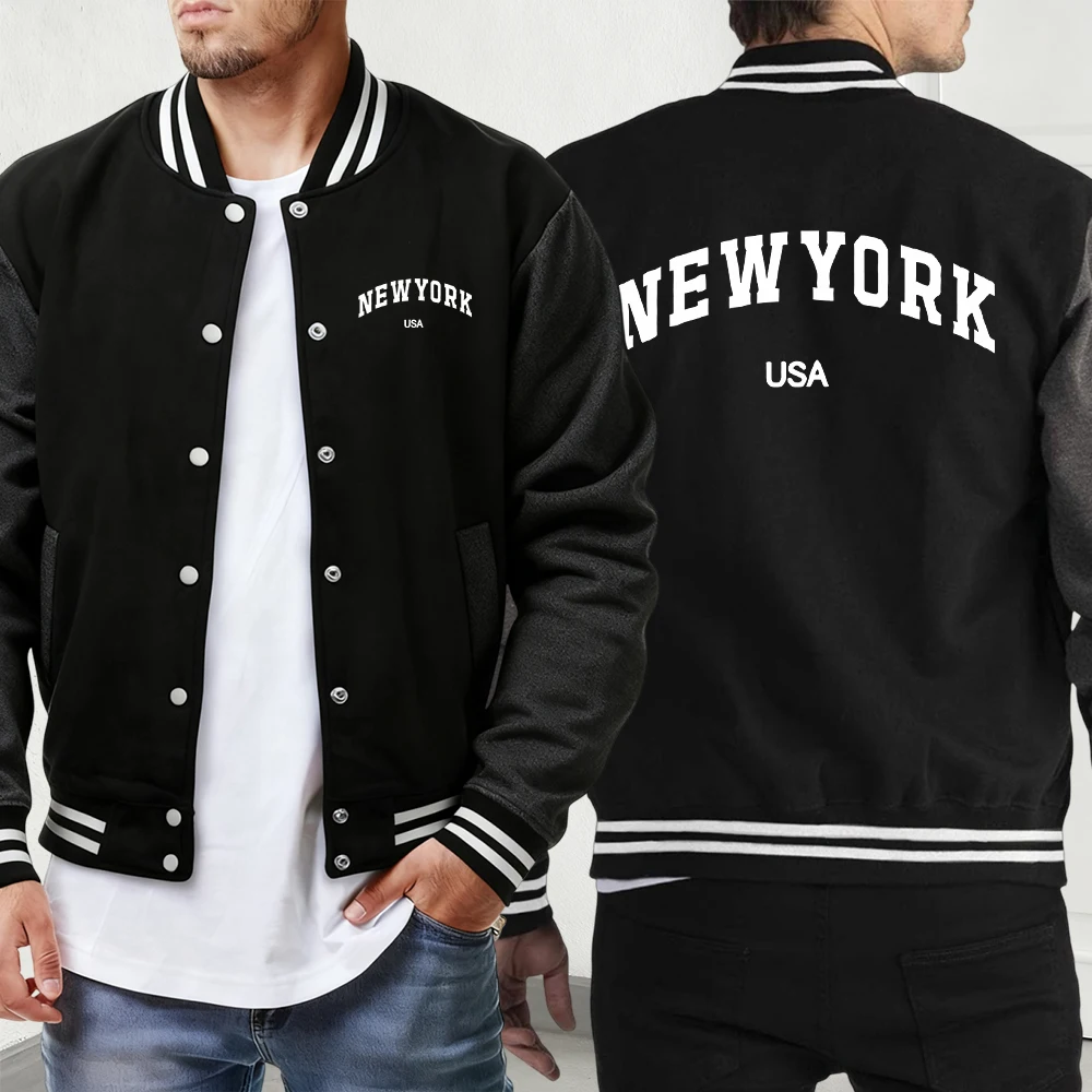 

Mountain Heartbeat Creativity Pattern Man'S Jackets Button Vintage Veste Street Soft Baseball Uniform Basics Fashion Clothes