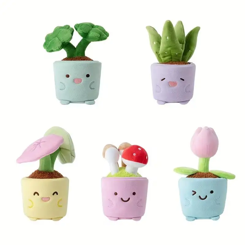 [JT] 1PC Tulipano Peluche Piante di Peluche Decor Fungo Aloes Morbido Fiore della Bambola Kawaii Cuscino Per Le Ragazze Regali Di Compleanno