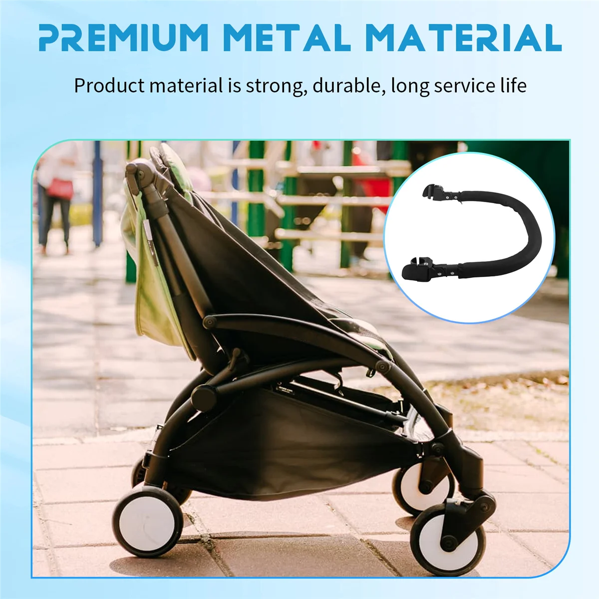 A29R عربة طفل مسند الذراع الوفير بار الجبهة الدرابزين الطفل الجبهة مسند الذراع سياج المقود أكسفورد القماش عربة يدفع باليدين ل يويو #1