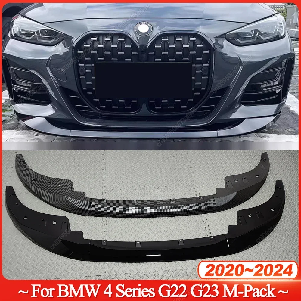 

3 шт. передний бампер, разделитель для губ, диффузор для BMW 4 серии G22 G23 M-Sport, 2 двери, 2020-2024+, обвесы, тюнинг, ABS, глянцевый черный