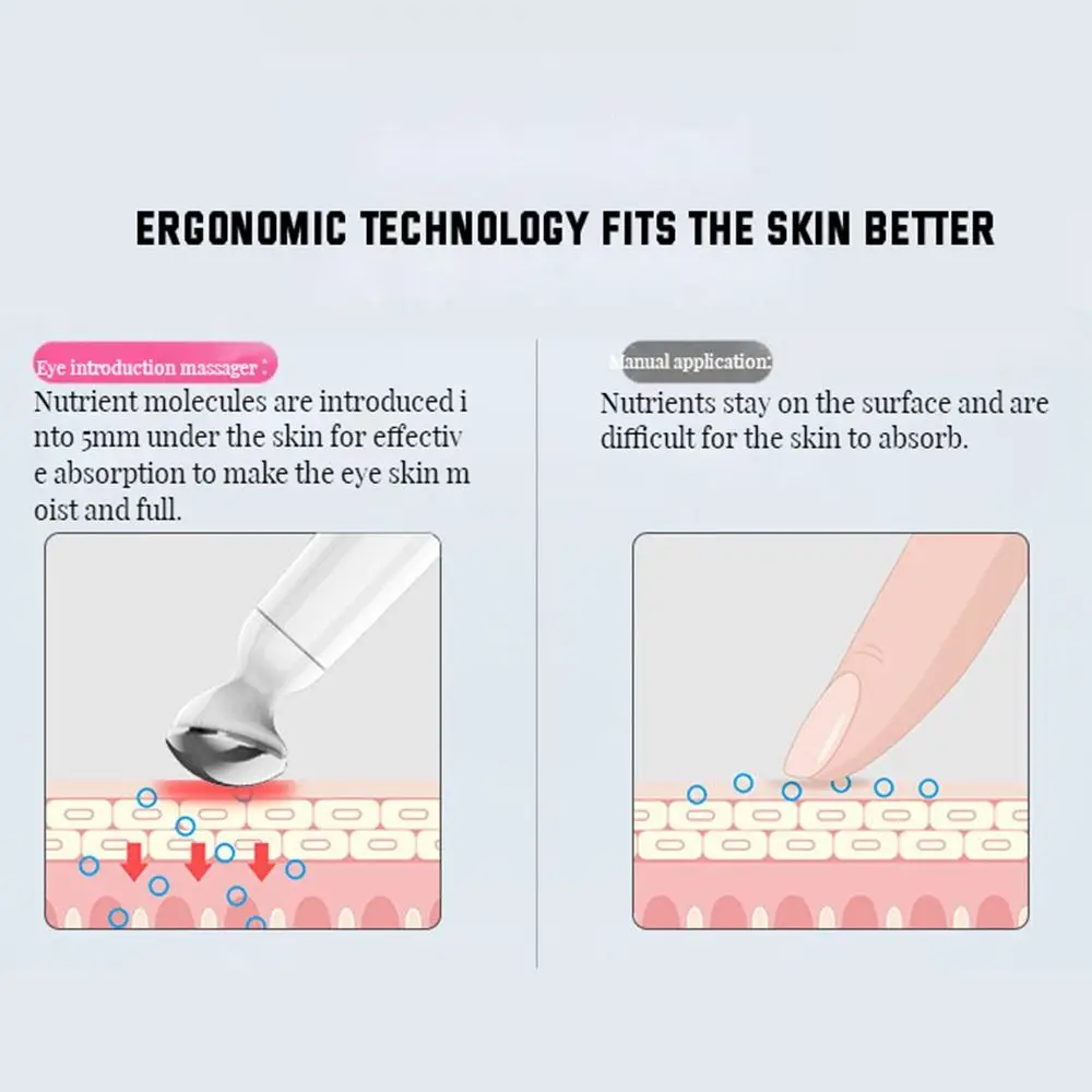 Masajeador Facial eléctrico para el cuidado de la piel, herramienta para eliminar arrugas, masajeador ocular, pluma de vibración Facial, dispositivo de belleza ocular