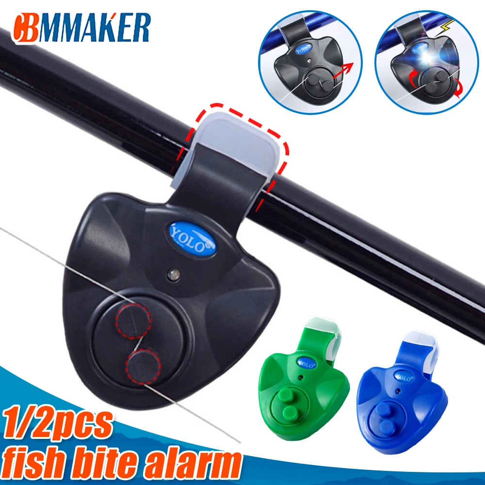 Cbmmaker Fishing Fish Bite Alarm Electronic Buzzer Fishing Rod with Loud Siren Daytime Night Indicator Fishing Without Battery