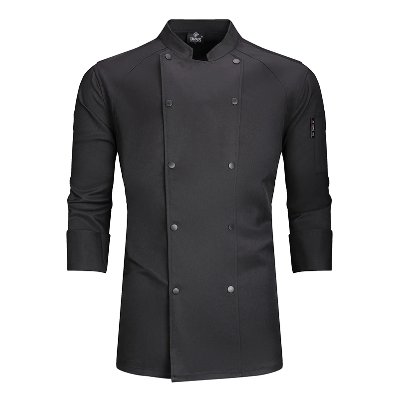 Traje de cozinha profissional designer chef uniforme casaco hotel traje restaurante padaria chef jaqueta mangas compridas inverno outono