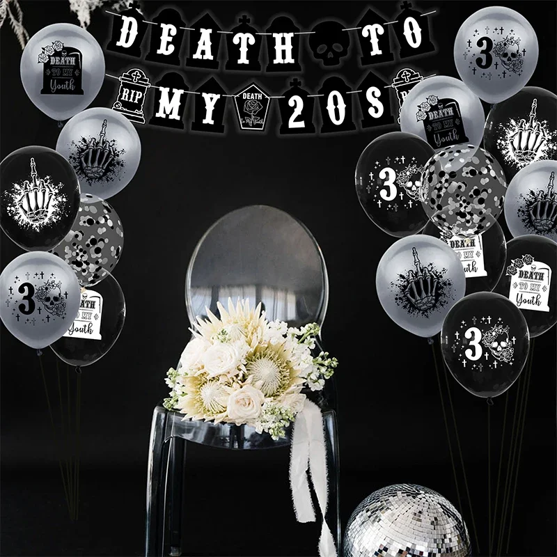 Rip To My 20s Sash Funeral for Youth 30th Birthday Baloons Happy Birthday Banner Girl 30 Years Adult Party Decorations Balloon