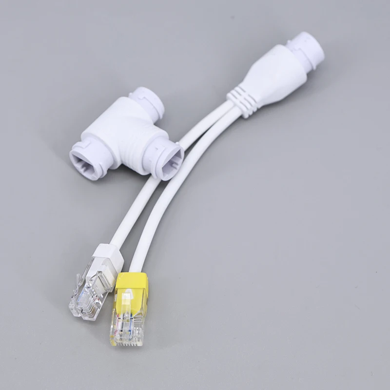 2 In 1 POE Splitter POE Adapter Cable Three-Way RJ45 Head CCTV Accessories For IP Security Camera System J17