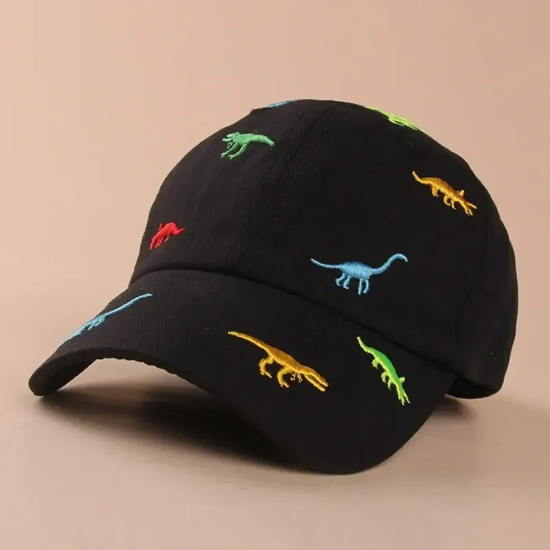 Summer Kids Baseball Cap Outdoor Adjustable Infant Boy Girls Sun Hats Cartoon Dinosaur Embroidery Baby Cap